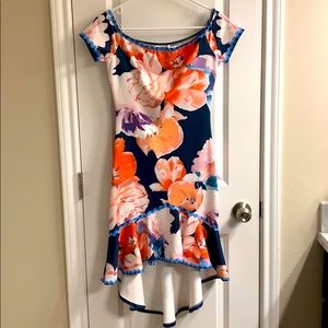 Floral hi-low dress